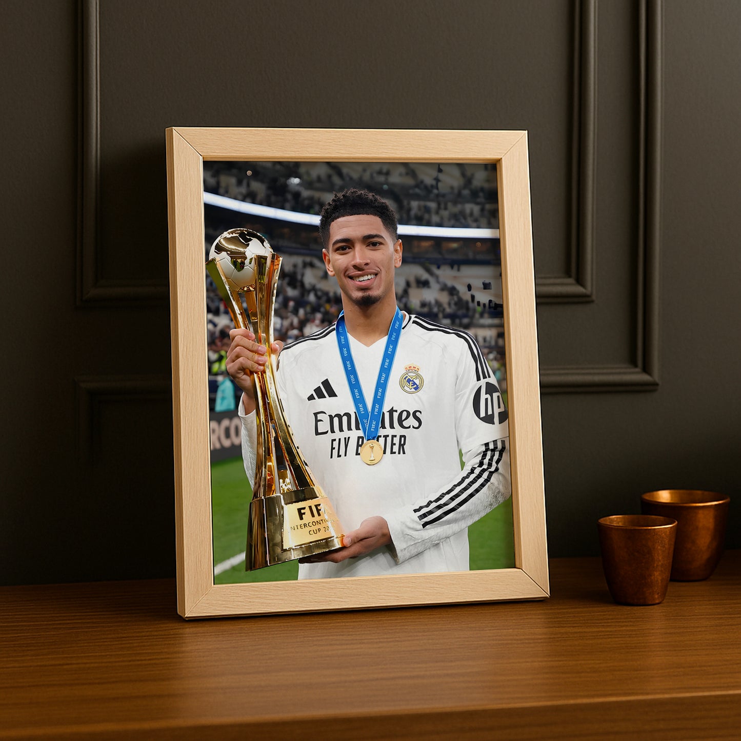 Cadre Photo Real Madrid - Jude Bellingham Trophée