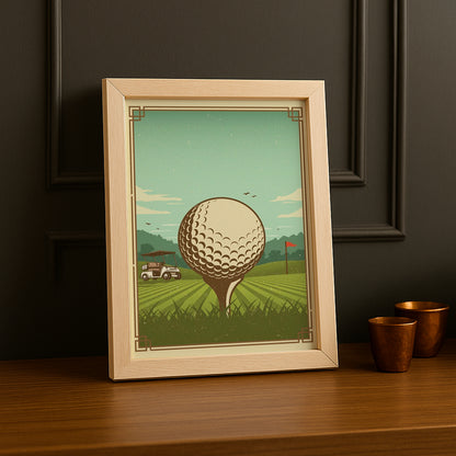 Poster Photo Golf - Une Balle de Golf