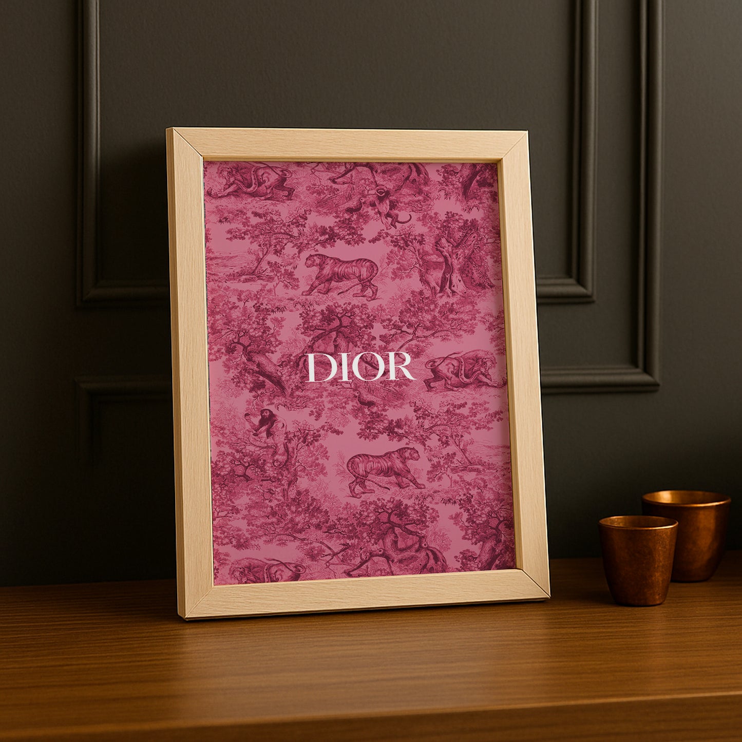 Cadre photo Dior Rose Dessin