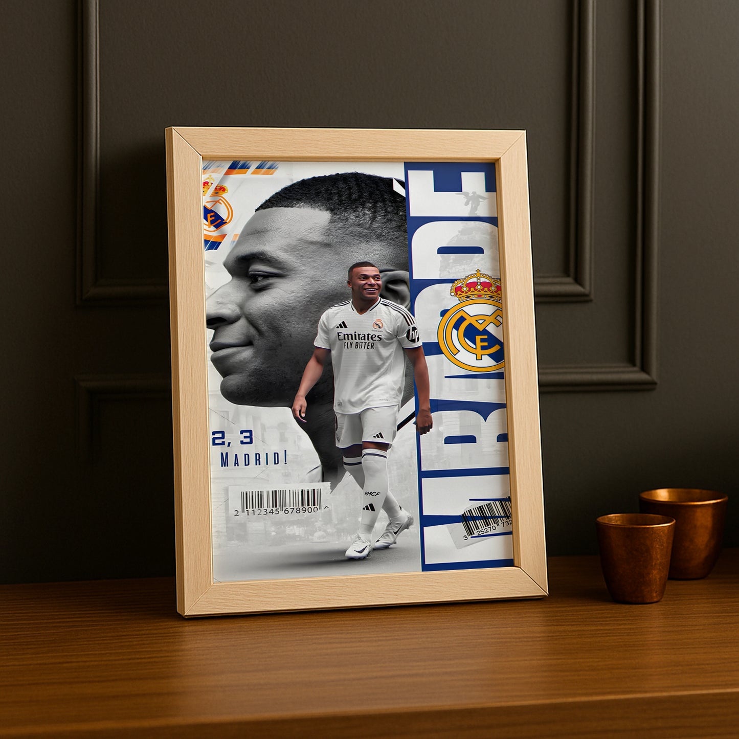 Poster encadrée Real Madrid - Kylian Mbappé