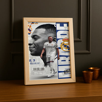Poster encadrée Real Madrid - Kylian Mbappé