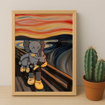 Cadre photo Kaws - Peinture artistique