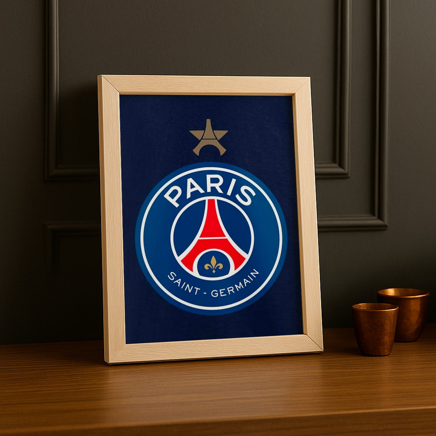 Cadre photo Paris Saint-Germain logo étoilée