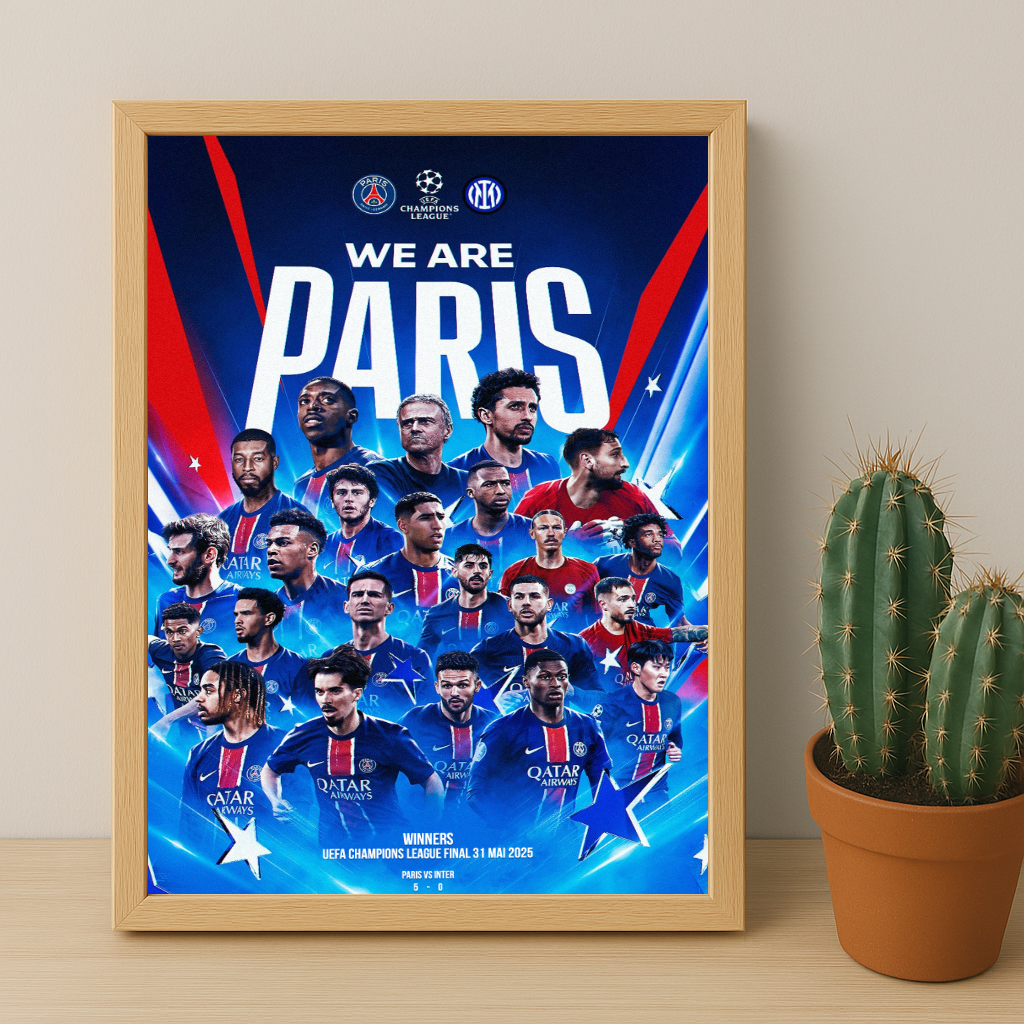 Cadre photo Paris Saint-Germain Champion LDC