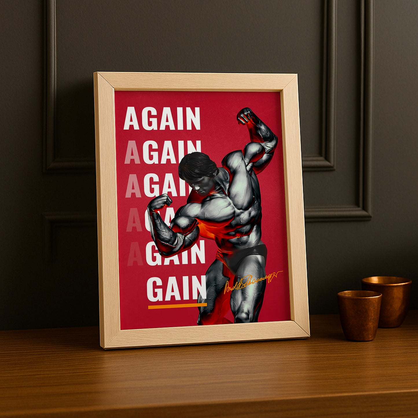 Poster Photo Musculation - Again Arnold