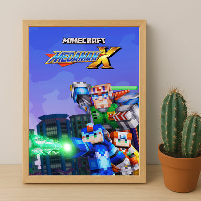 Cadre photo Minecraft - Megaman