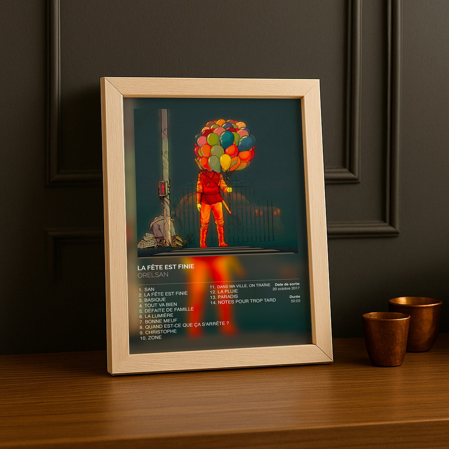 Cadre photo Album La fête est finie Orelsan