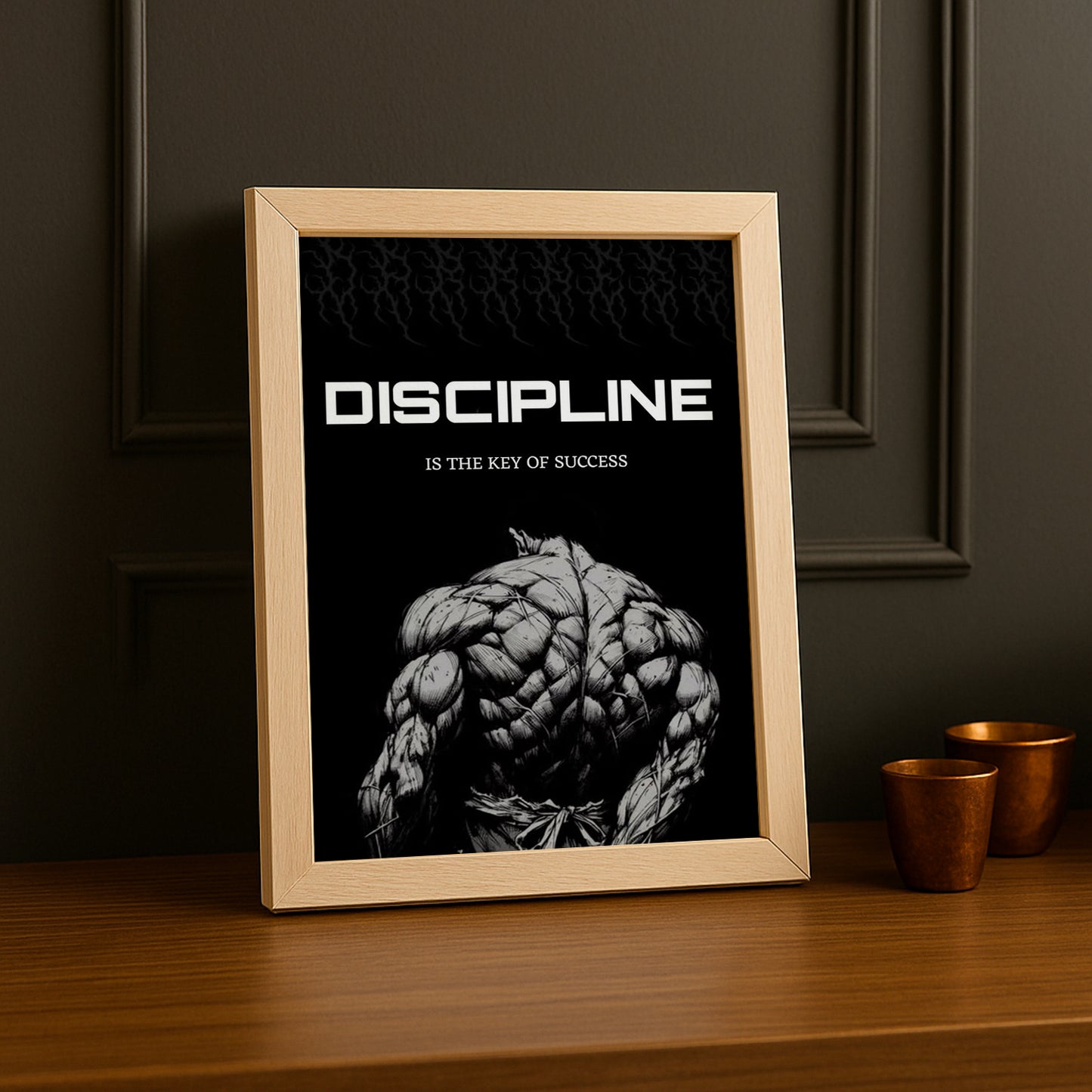 Cadre Photo Musculation - Discipline is the key of the success