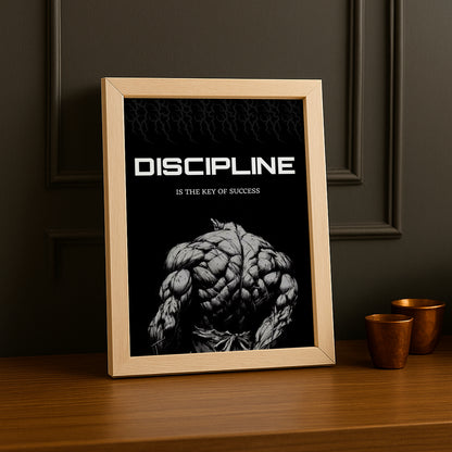 Cadre Photo Musculation - Discipline is the key of the success
