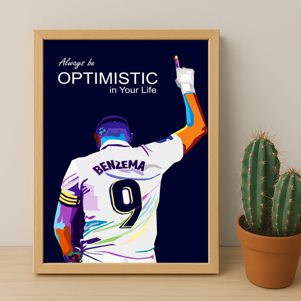 Cadre Photo Karim Benzema Real Madrid – Affiche HD Encadrée Papier Premium