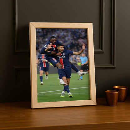 Cadre photo Ousmane Dembélé x Achraf Hakimi PSG