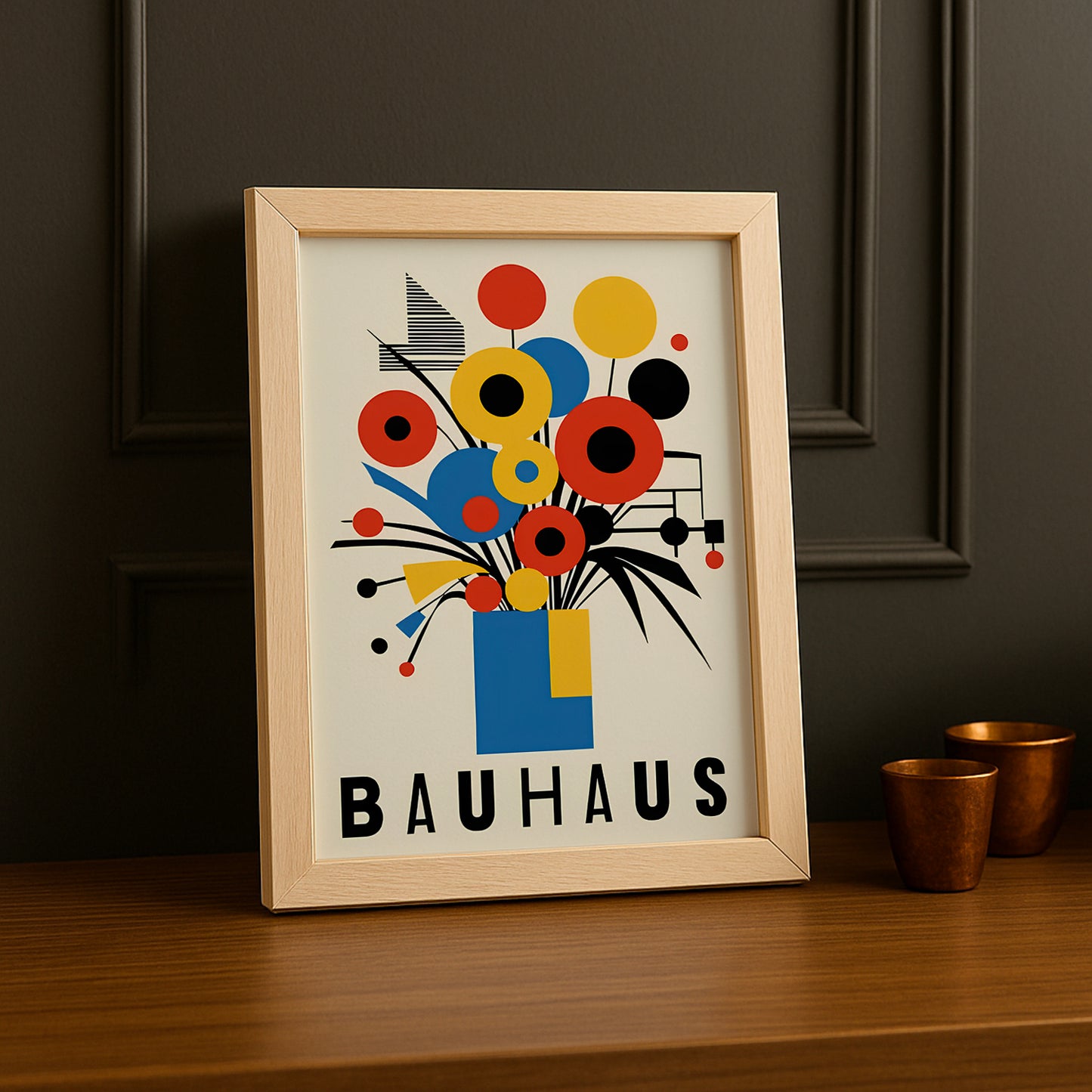 Cadre photo Bauhaus bouquet de fleurs