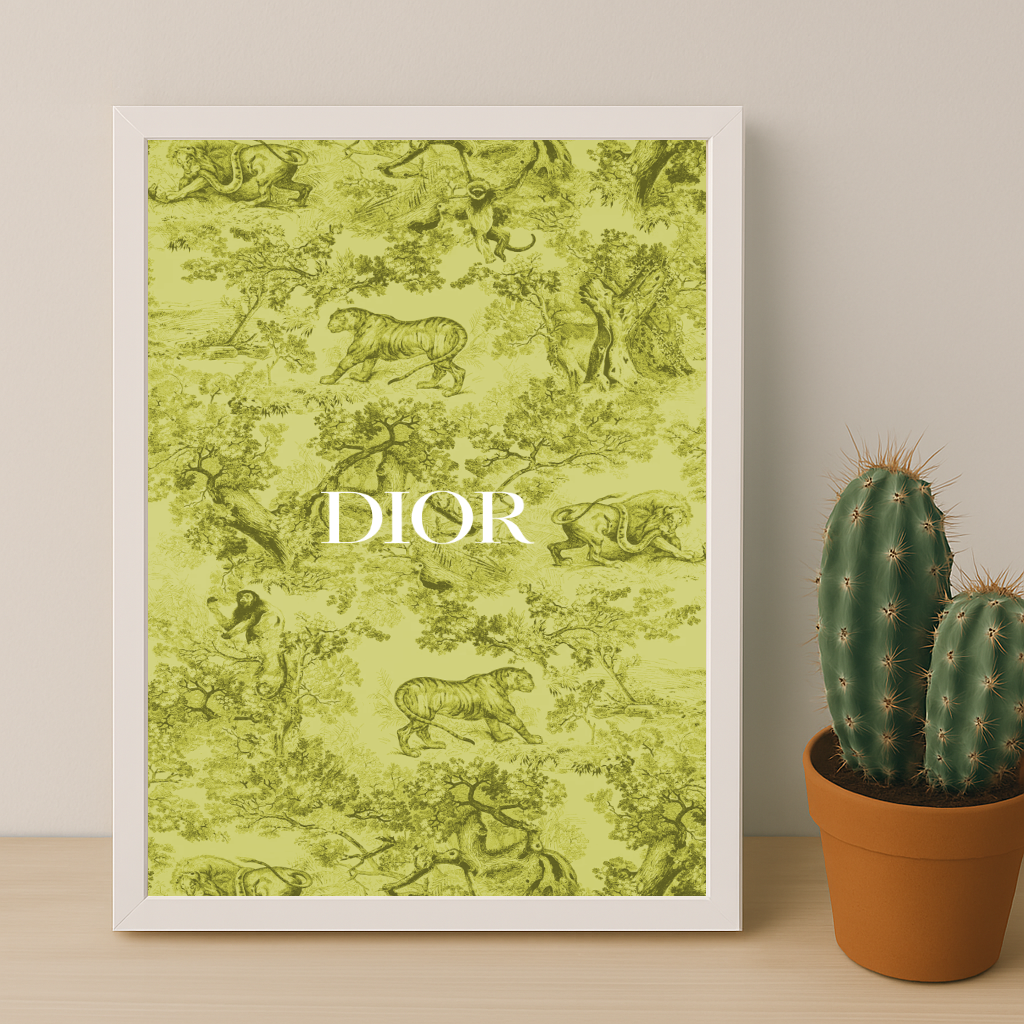 Cadre photo Dior Jaune Dessin