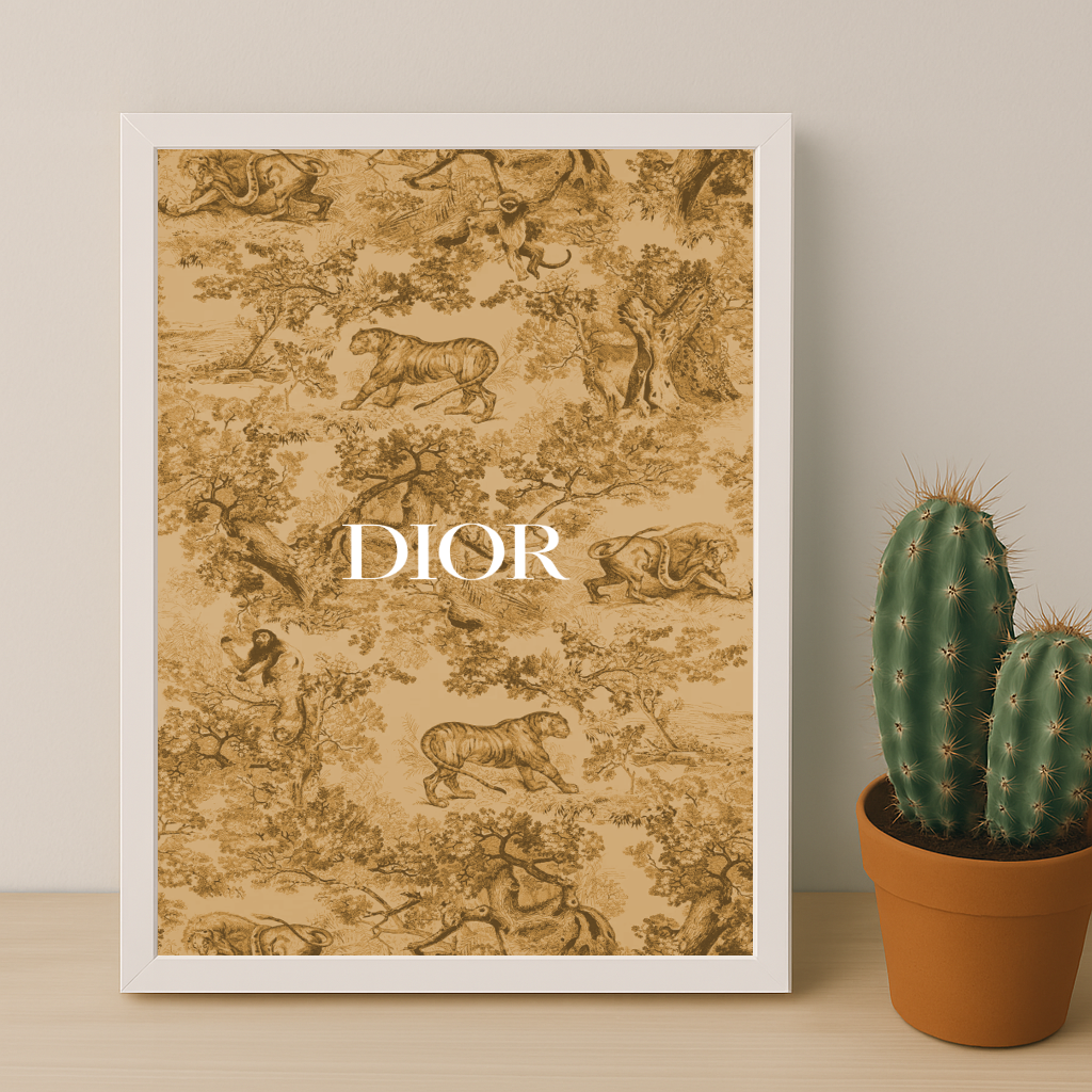 Cadre photo Dior Orange Dessin