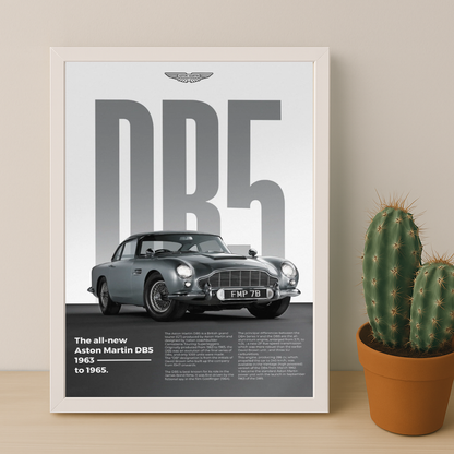 Poster Voitures - Aston Martin DB5 1963