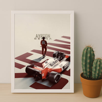 Poster encadrée Formule 1 - Ayrton Senna