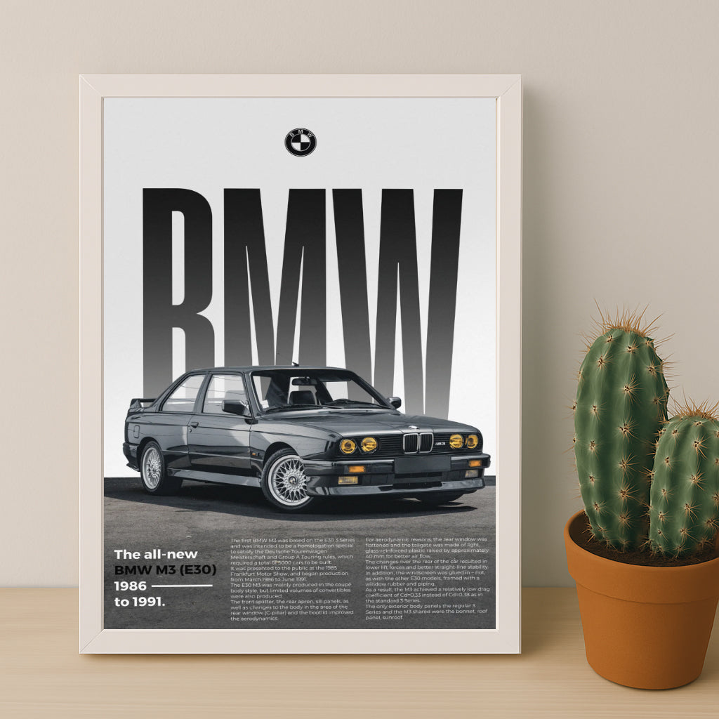 Poster Voitures - BMW M3 E30