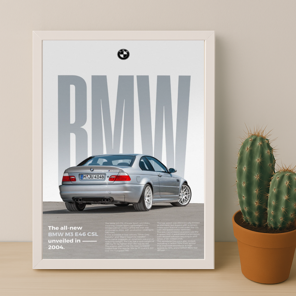 Poster Voitures - BMW M3 E46 CSL