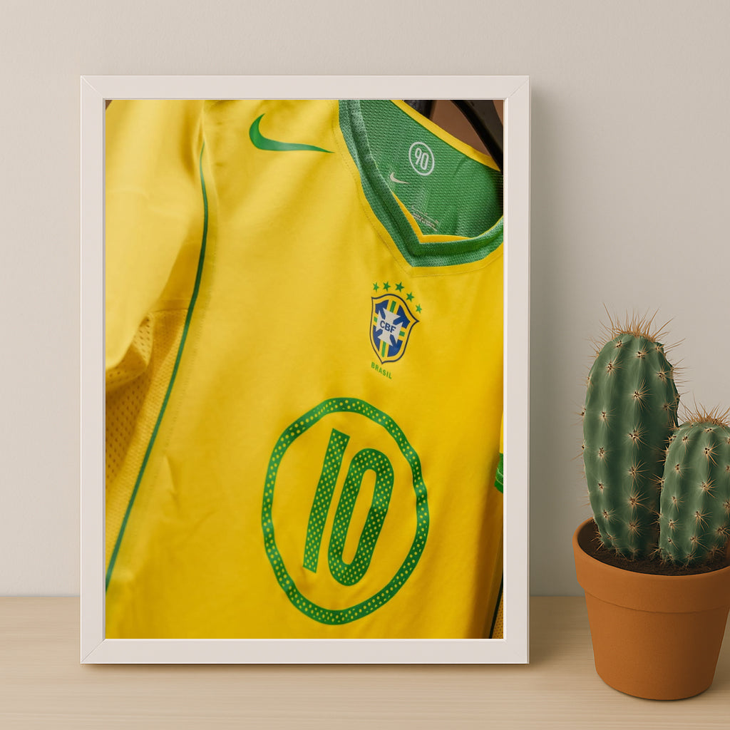 Poster Maillot Football - Brazil Retro