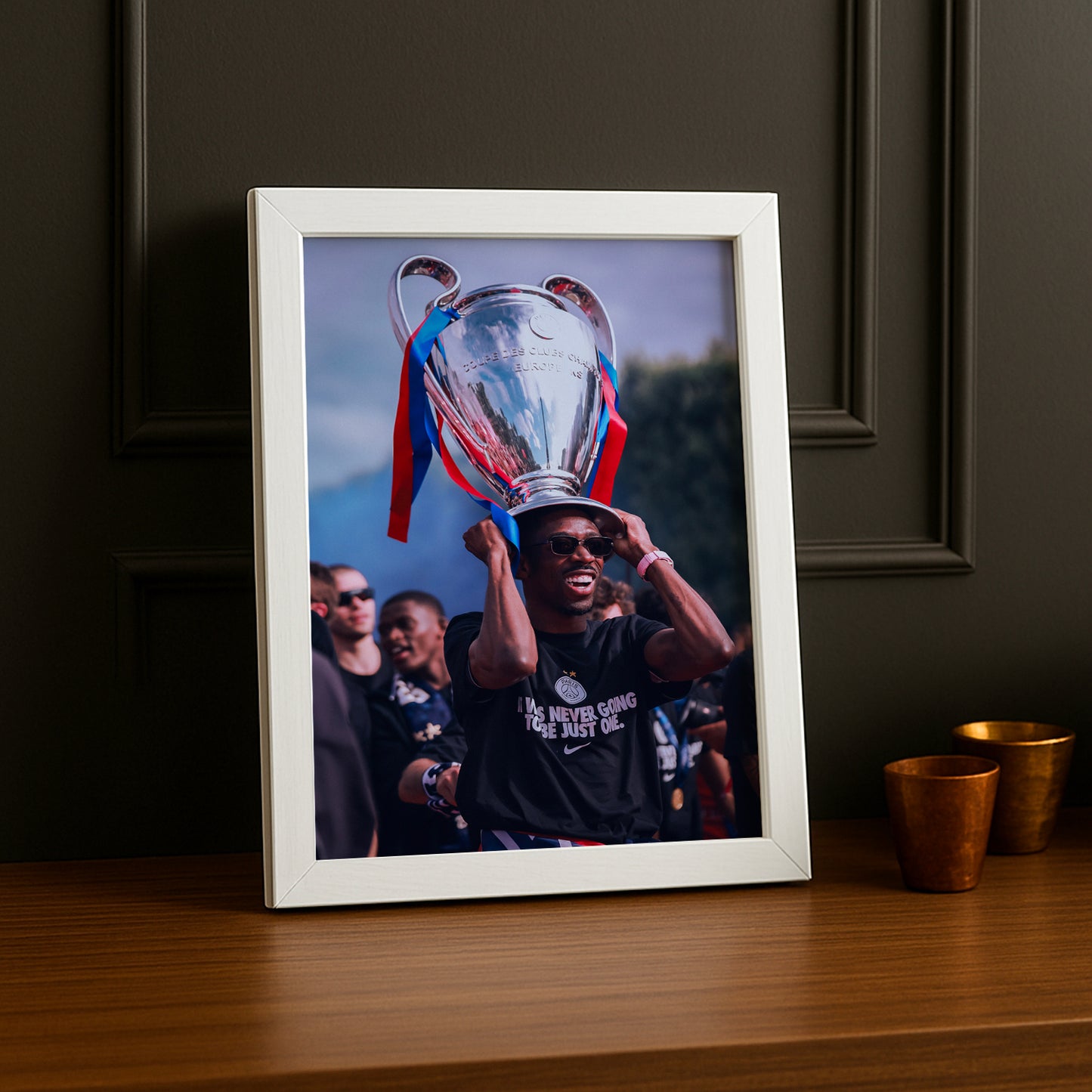 Cadre Photo Dembélé – "It Was Never Going To Be Just One" Parade PSG 2026 TonCadre