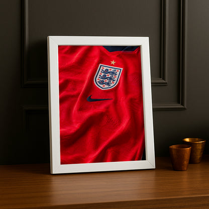 Cadre Photo Maillot Angleterre – Extérieur Coupe du Monde 2026 TonCadre