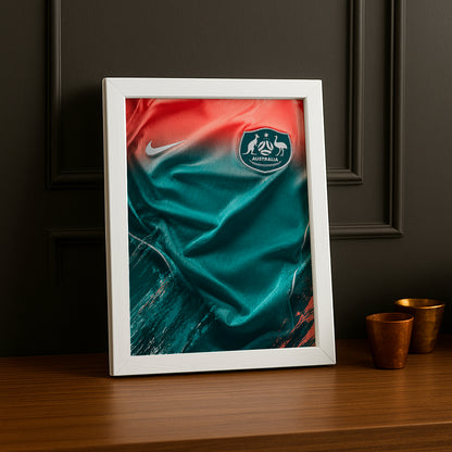Cadre Photo Maillot Australie – Extérieur Coupe du Monde 2026 TonCadre