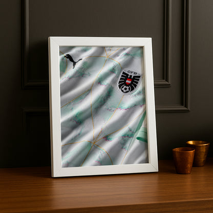 Cadre Photo Maillot Autriche – Extérieur Coupe du Monde 2026 TonCadre