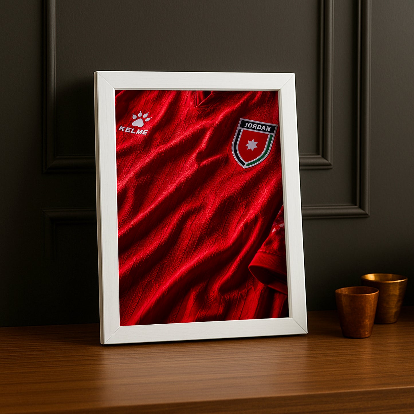 Cadre Photo Maillot Jordanie – Domicile Coupe du Monde 2026 TonCadre