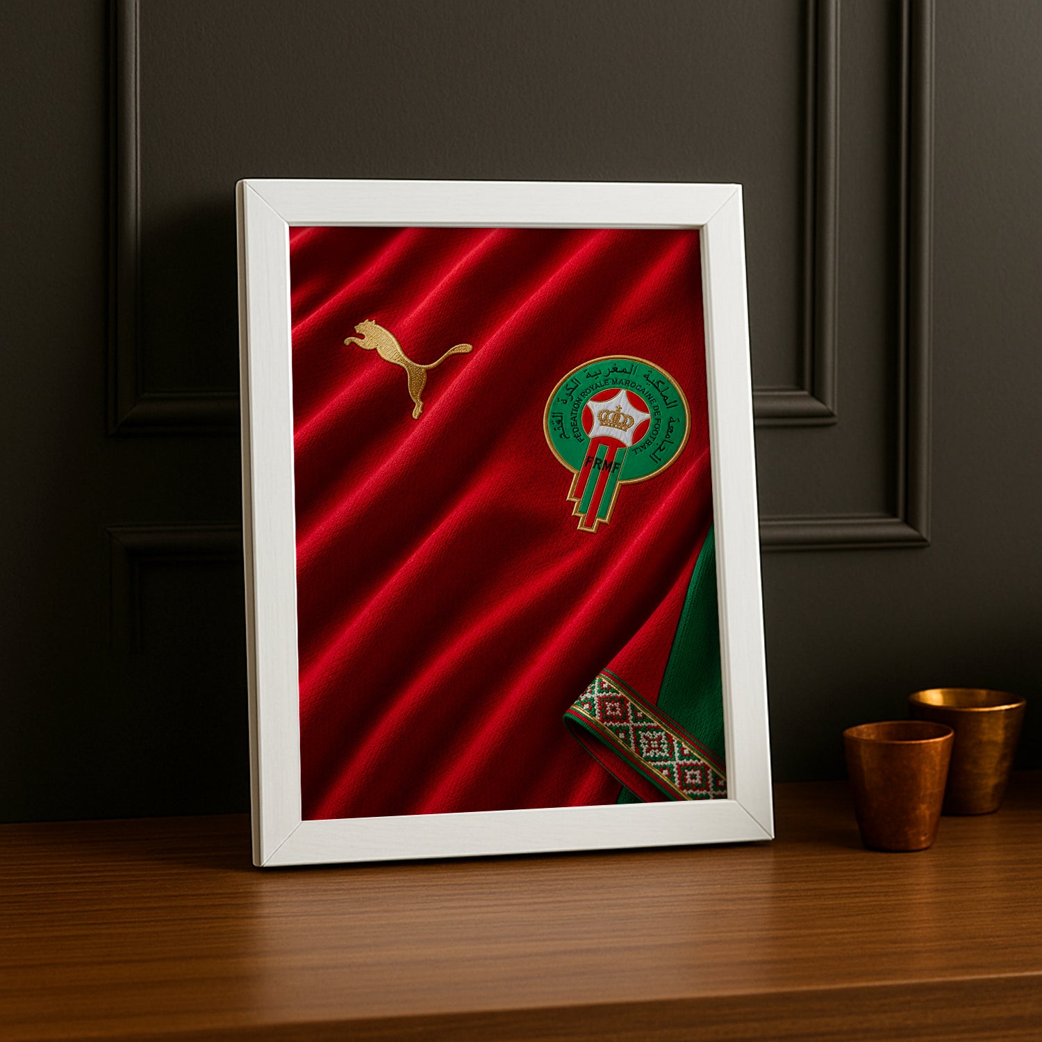 Cadre Photo Maillot Maroc – Domicile Coupe du Monde 2026 TonCadre