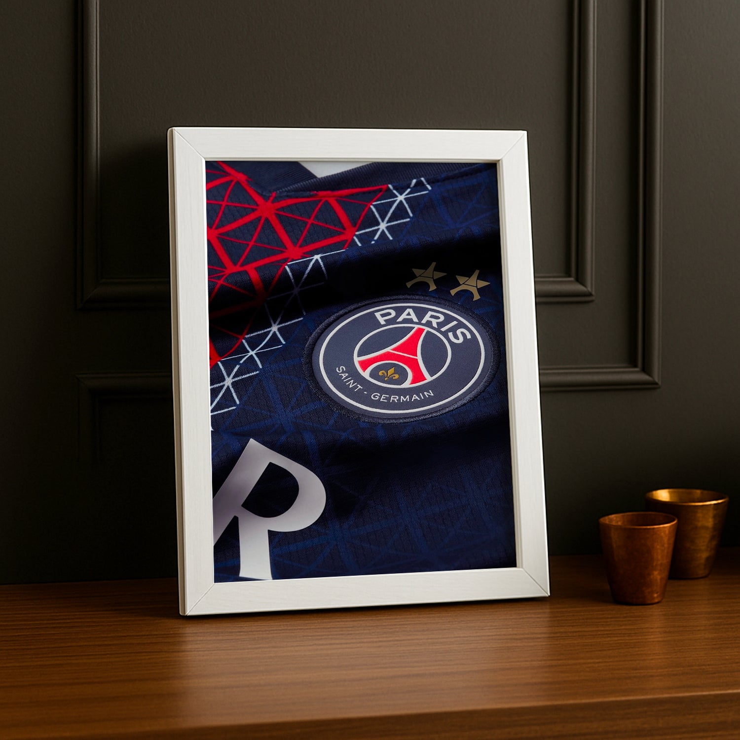 Cadre Photo Maillot PSG – Écusson Paris Saint-Germain Champions League 2026 TonCadre