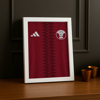 Cadre Photo Maillot Qatar – Domicile Coupe du Monde 2026 TonCadre