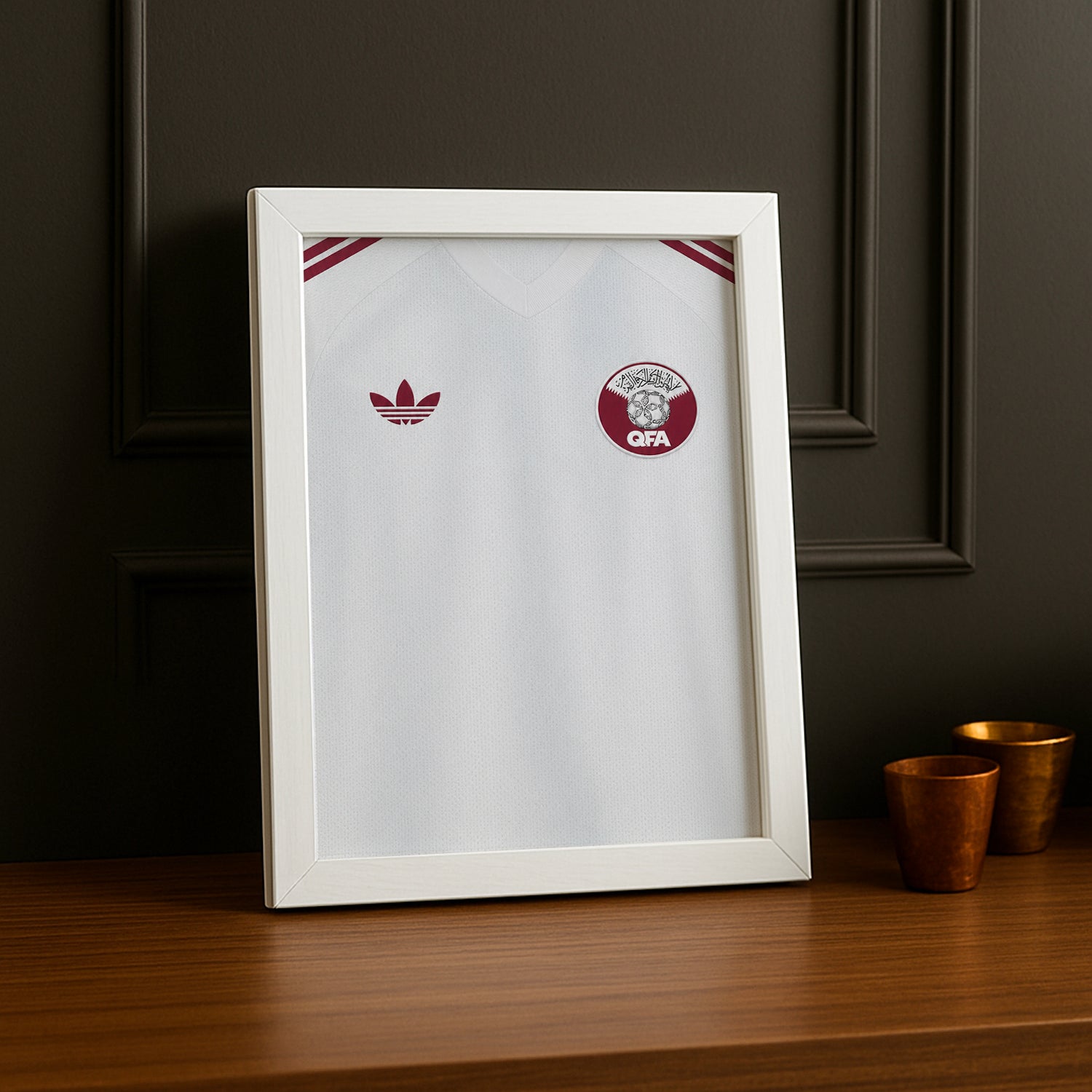 Cadre Photo Maillot Qatar – Extérieur Coupe du Monde 2026 TonCadre