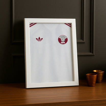 Cadre Photo Maillot Qatar – Extérieur Coupe du Monde 2026 TonCadre