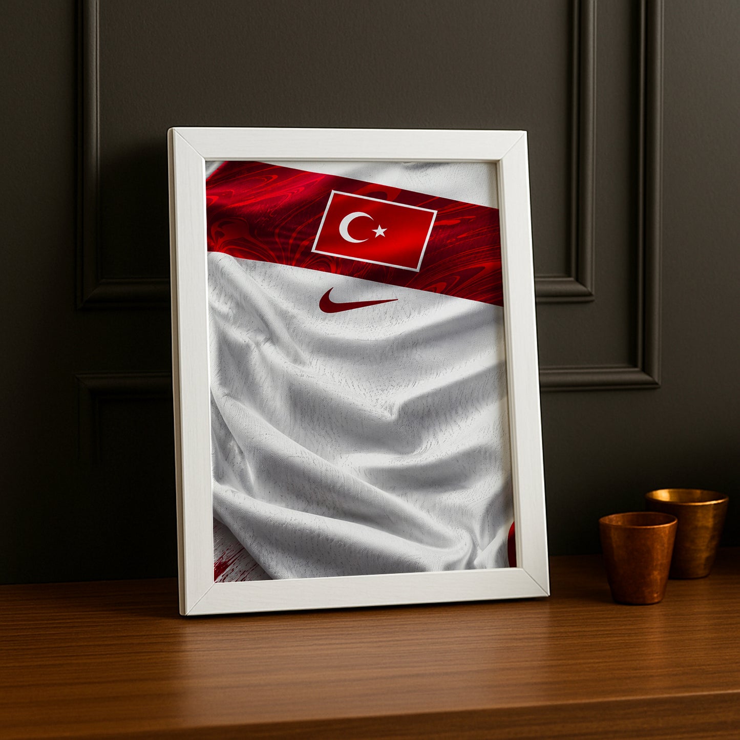 Cadre Photo Maillot Turquie – Extérieur Coupe du Monde 2026 TonCadre