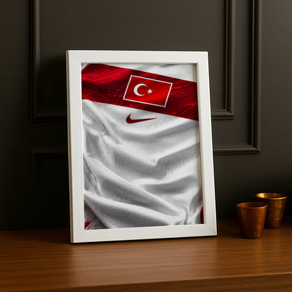 Cadre Photo Maillot Turquie – Extérieur Coupe du Monde 2026 TonCadre