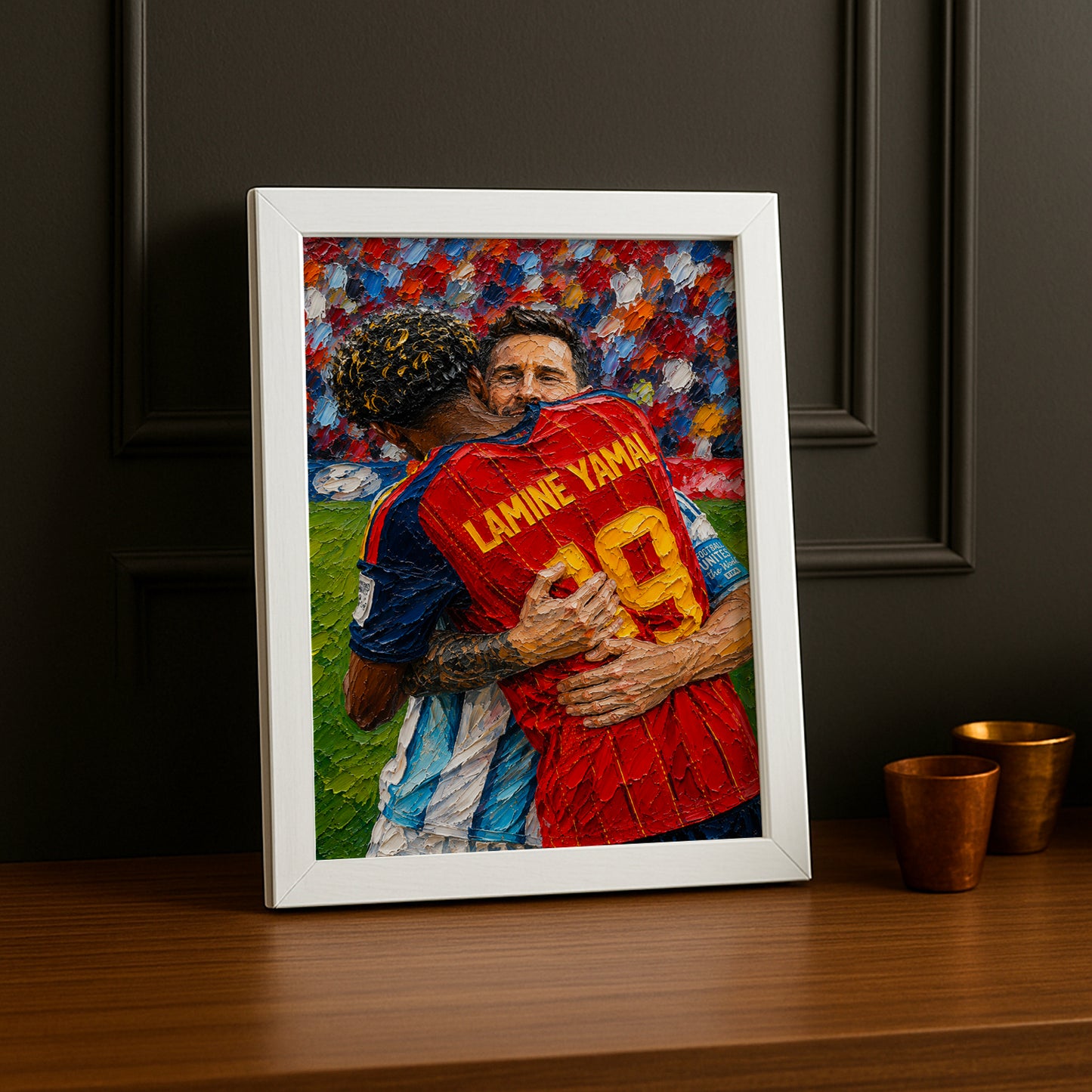 Cadre Photo Messi & Lamine Yamal – Accolade Finale Coupe du Monde TonCadre