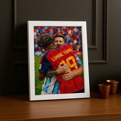 Cadre Photo Messi & Lamine Yamal – Accolade Finale Coupe du Monde TonCadre