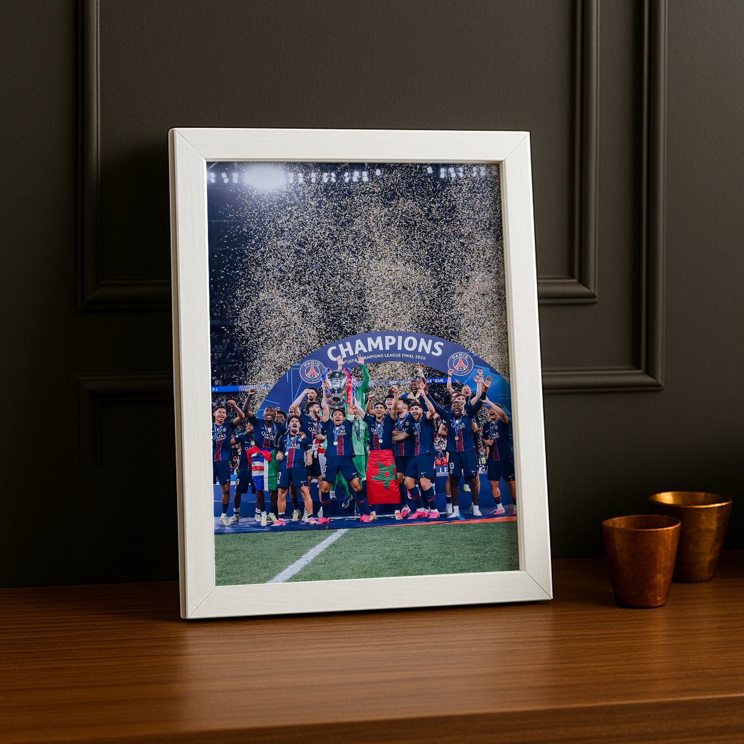 Cadre Photo PSG – Levée du Trophée Champions League Final 2026 TonCadre