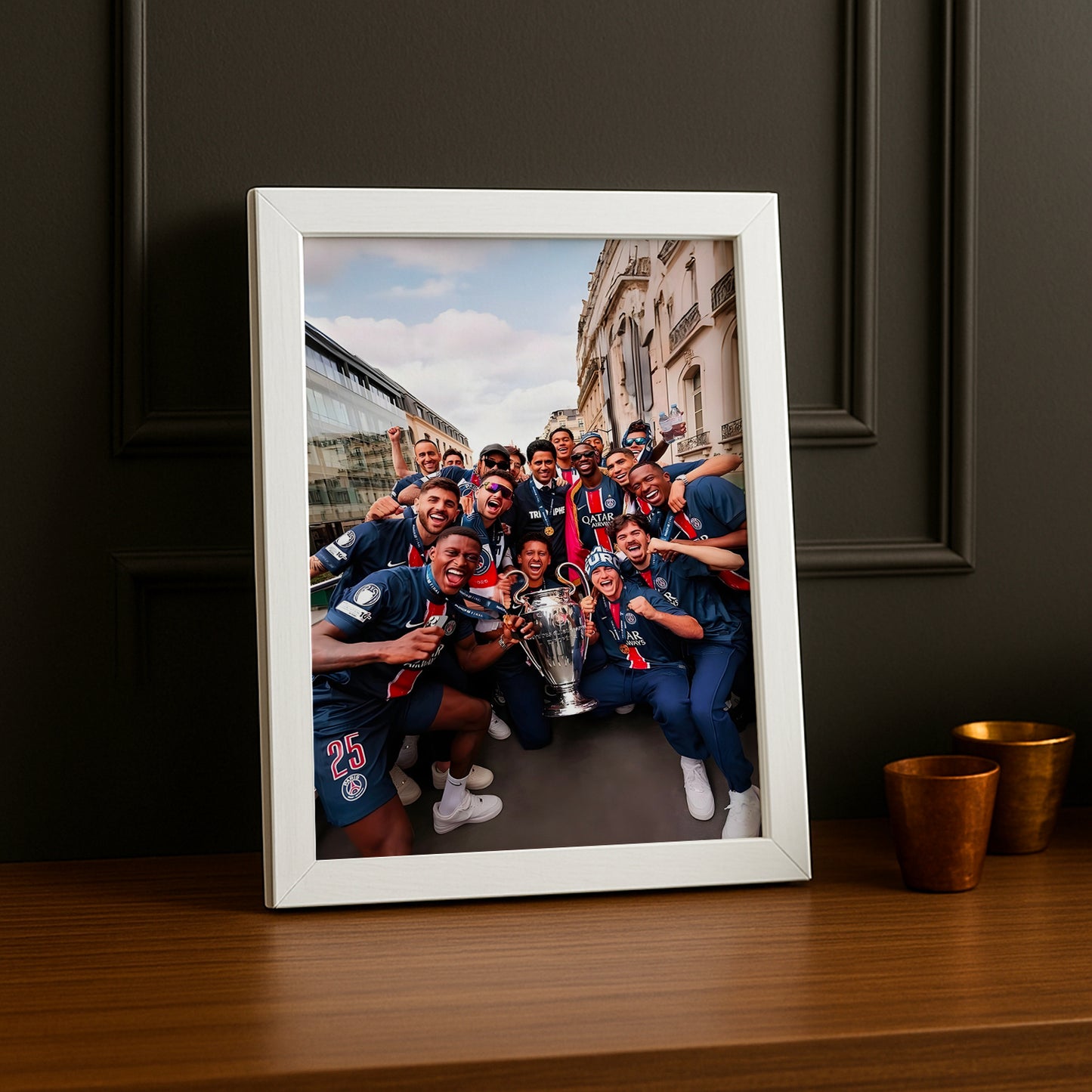 Cadre Photo PSG – Photo de Groupe Parade Paris Champions League 2026 TonCadre