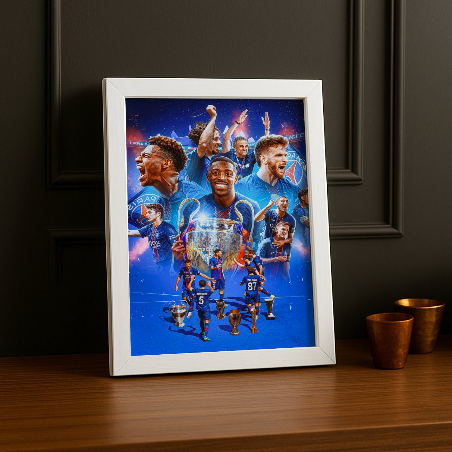 Cadre Photo PSG – Poster Collector Champions League 2026 | Montage Joueurs TonCadre