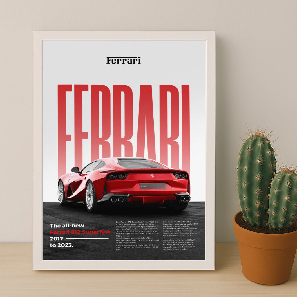 Poster Voitures - Ferrari 812 Superfast