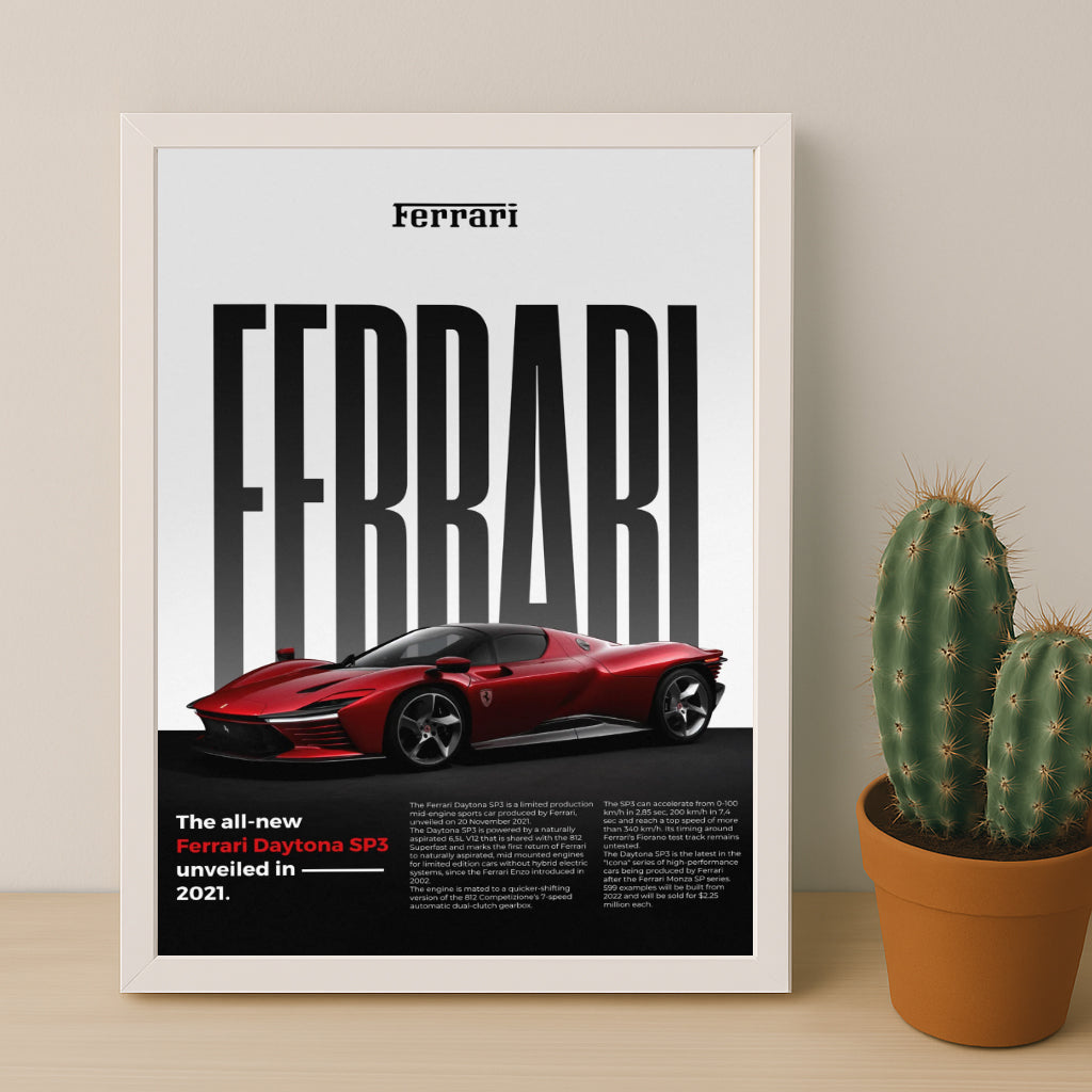 Poster Voitures - Ferrari Daytona SP3
