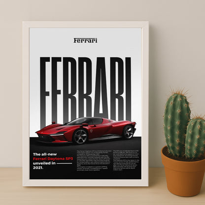 Poster Voitures - Ferrari Daytona SP3