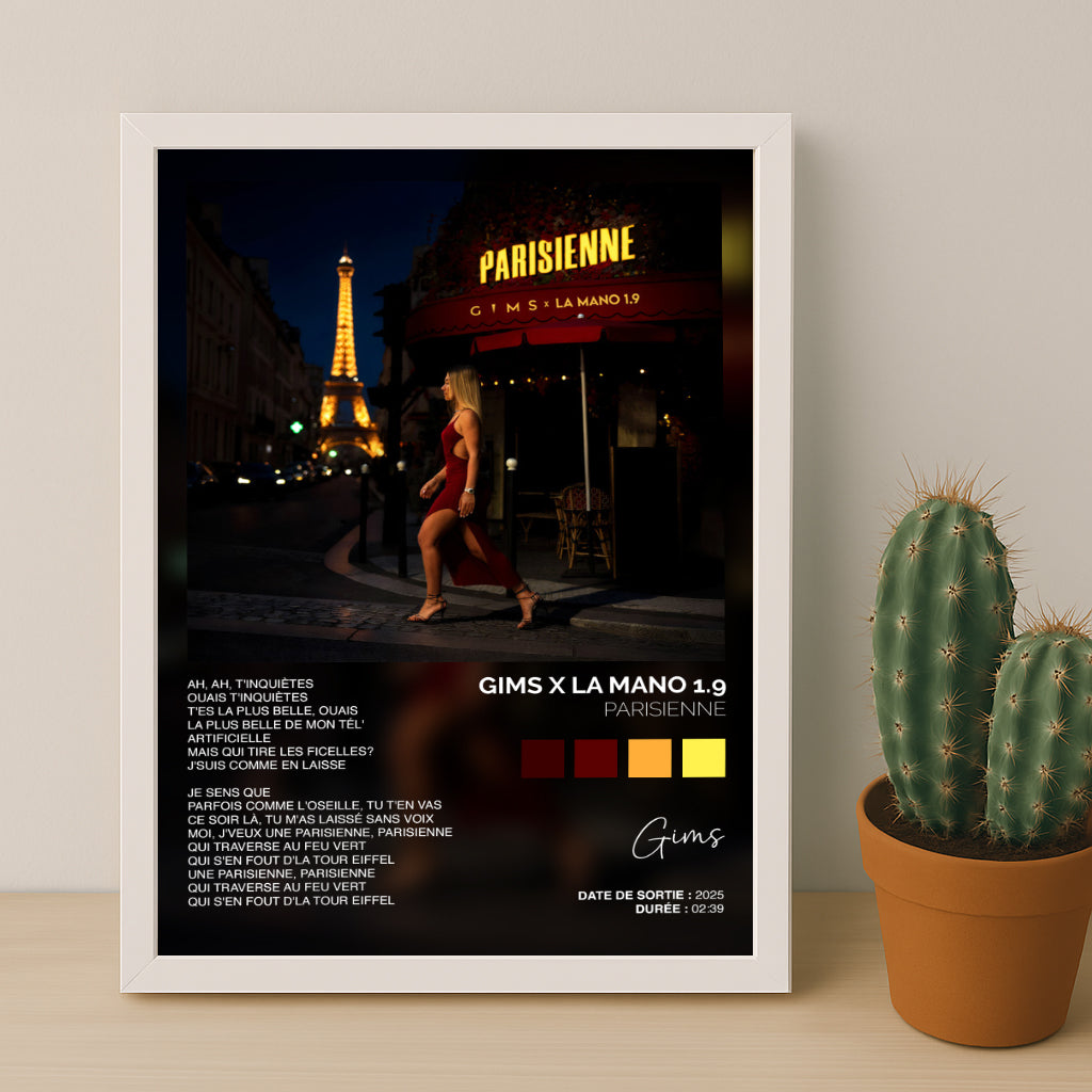 Cadre photo Titre Musicaux - Parisienne de Gims