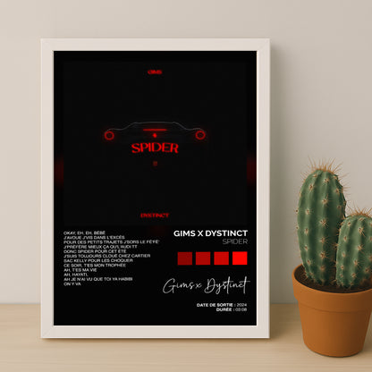 Cadre photo Titre Musicaux - Spider de Gims x Dystinct