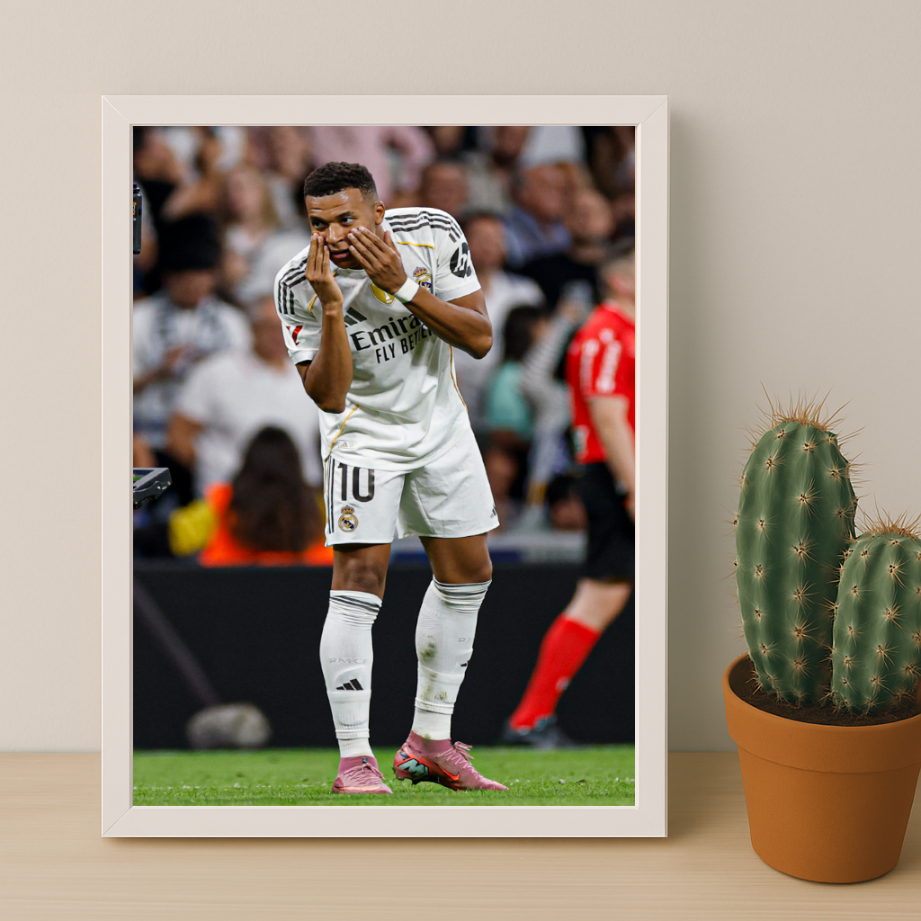 Poster encadrée Real Madrid - Kylian Mbappé Célébration