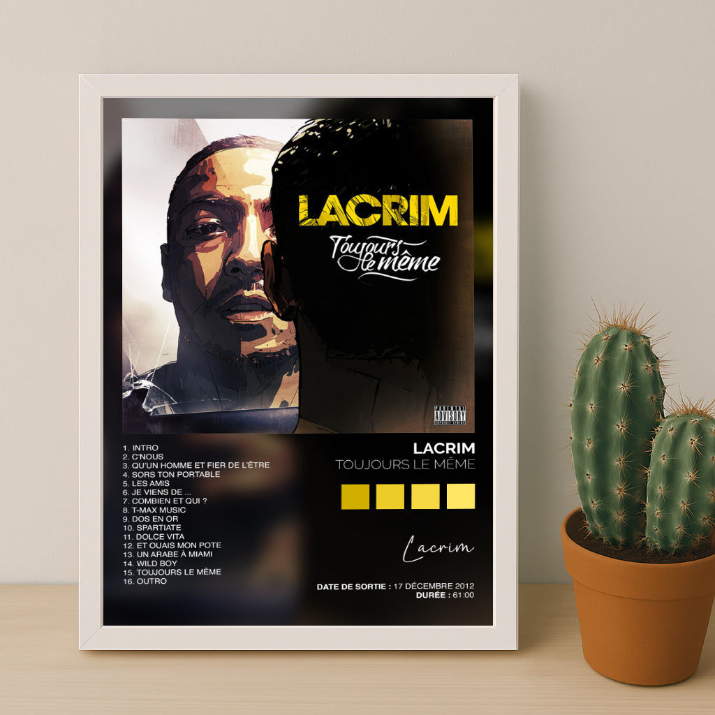 Cadre photo Album Musicaux - Toujours le même de Lacrim