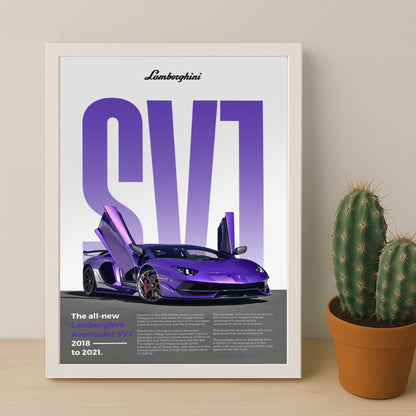 Poster Voitures - Lamborghini Aventador SVJ