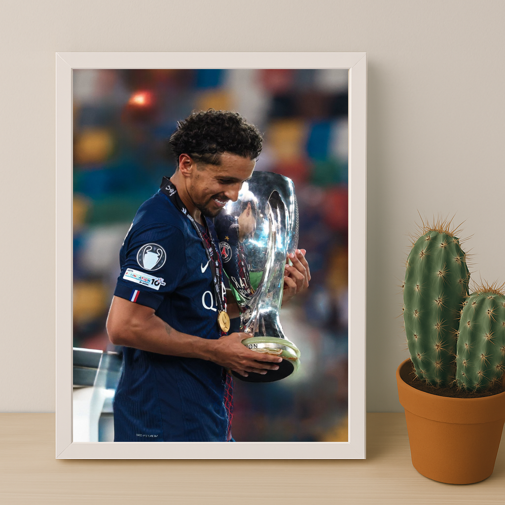 Poster encadrée Paris Saint-Germain - Marquinhos LDC