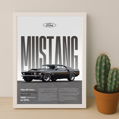 Poster Voitures - Ford Mustang Boss 429